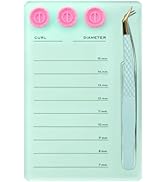 Mekupeu Acrylic Eyelash Extension Pallet Kits, Grafting False Eyelash Organizer Extension Pad Las...