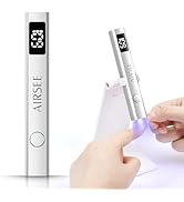 AIRSEE Cordless Nail Lamp with Stand, Handheld UV Light with LCD Display for Gel Nails,Rechargeab...