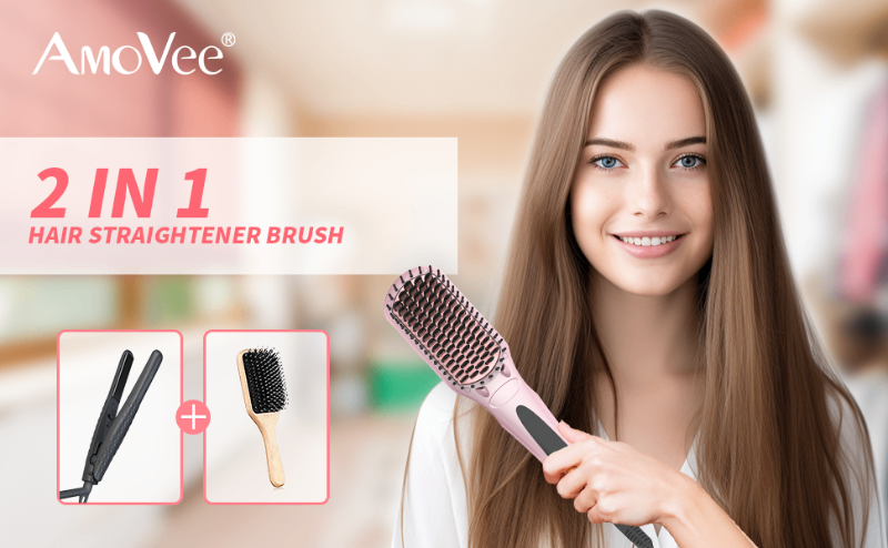Hair straightener brush detail 1