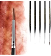 Kolinsky Sable Brushes, Golden Maple Miniature Paint Brushes Natural Hair Professional Pointed Ro...