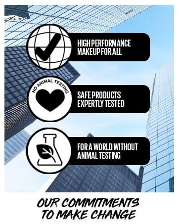 Our Commitments to make change: High performance makeup for all with no animal testing.