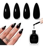 AZUREBEAUTY Nail Polish,Black Quick Dry Complete Natural Super Lustrous,Professional for DIY Mani...