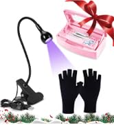 Mini Protable LED Nail Lamp with Black Gloves and Nail Tips Art Tool Sterilizer Box