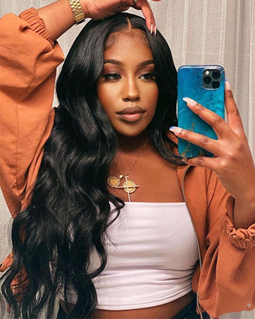 Lace Frontal Wigs 180% Density Brazilian Virgin Glueless Wigs Human Hair Pre Plucked