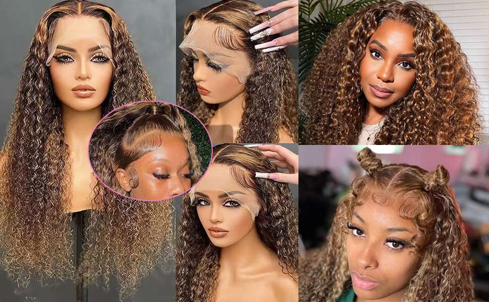 p4/27 deep wave human hair wigs