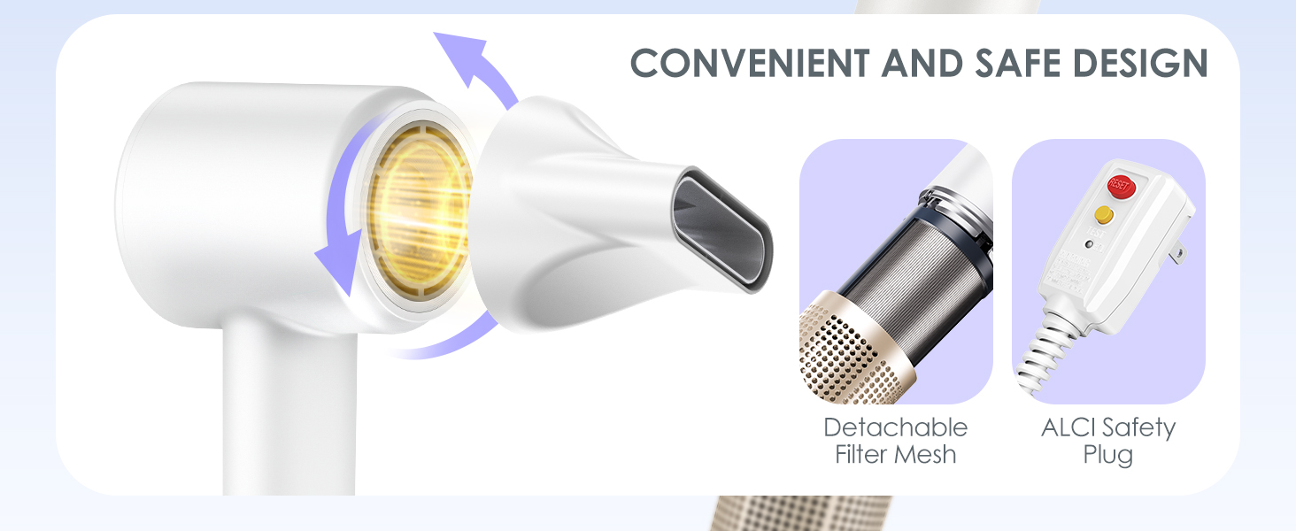 Hair Dryer Diffuser with Ionic Blow Dryer for Women
