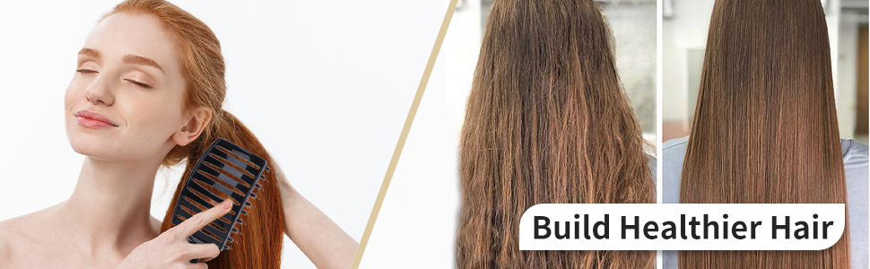 Build healthy hair scalp detangling curly for hair vented curved voremy magic detangler brush