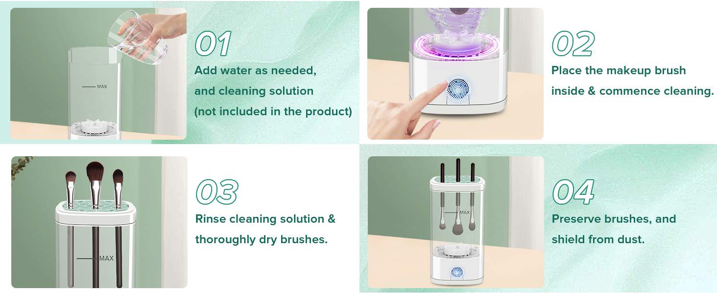 make up brush cleaner cleanser machine