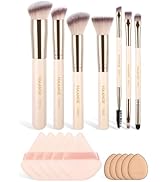 MAANGE Makeup Brush Set 17Pcs Makeup Brushes Foundation Contour Powder Blush Concealer Double-end...