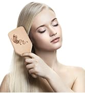 Hair Brush Boar Bristle Hairbrush for Thick Curly Thin Long Short Wet or Dry Hair Adds Shine and ...
