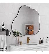 SHYFOY Irregular Wall Mirror, Asymmetrical Decorative Mirror for Wall Decor, Large Living Room Mi...