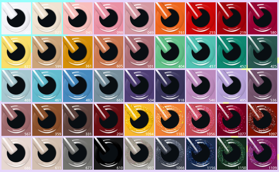 45 COLORS GEL NAIL POLISH