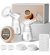 NCVI 8128 Electric Double Breast Pump Breastfeeding with 4 Modes 9 Levels, Rechargeable Pump Mach...