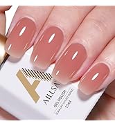AILLSA Nude Gel Polish Tipsy Red Jelly Gel Nail Polish Sheer Neutral Color Translucent Gel Polish...