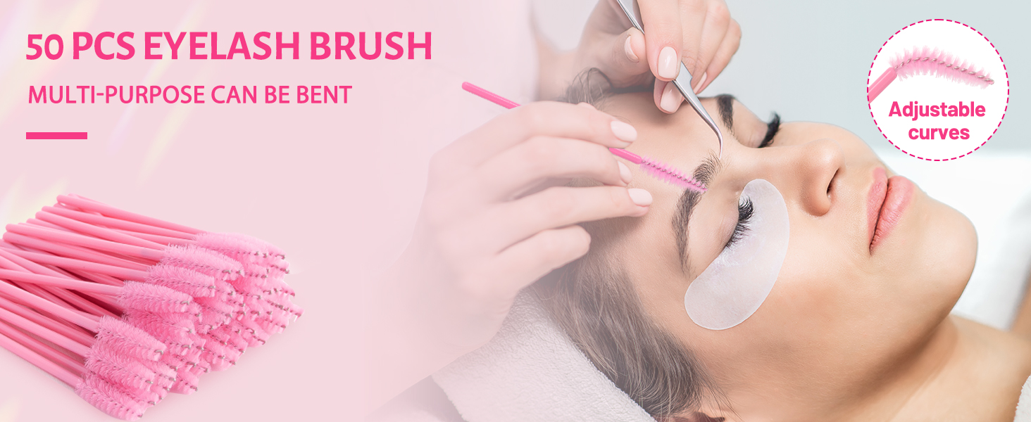 50 PCS eyelash brush