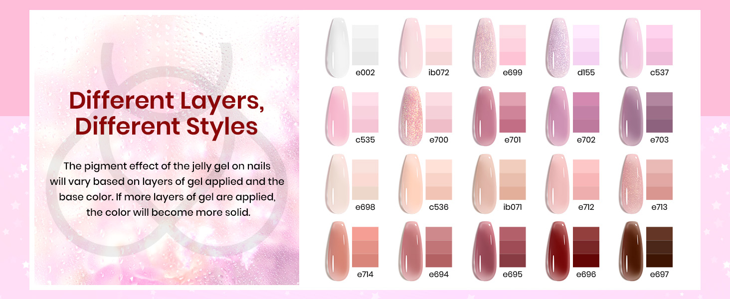 Pink Nude Gel Nail Polish Set