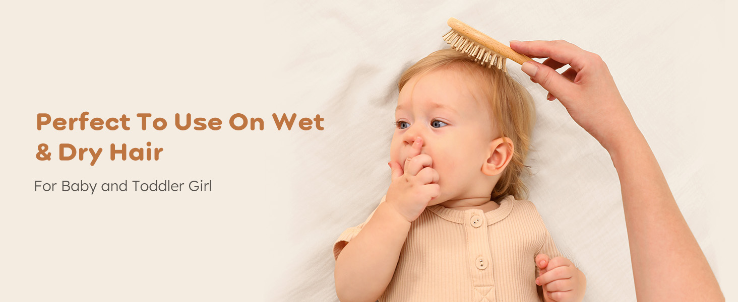 Wooden Hair Brush Set