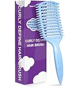 Curly Hair Brush & Curl Defining Brush – Easily Detangles Knots with Less Pulling – Styles Wet or...