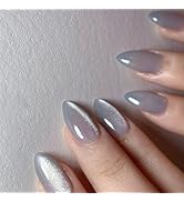 30 Pcs Spring Press on Nails Extra Short Almond - LINMEIZAI Short French Tip Fake Nails Press ons...