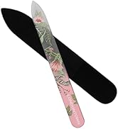 LONDONTOWN Spring Fling Glass Nail File & Care Tool, Professional Grit Double-Sided Etched Crysta...