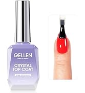 Gellen 18ml Gel Top Coat, Superior High Gloss Shiny Nail Top Coat, Soak off UV LED Drying Polish ...