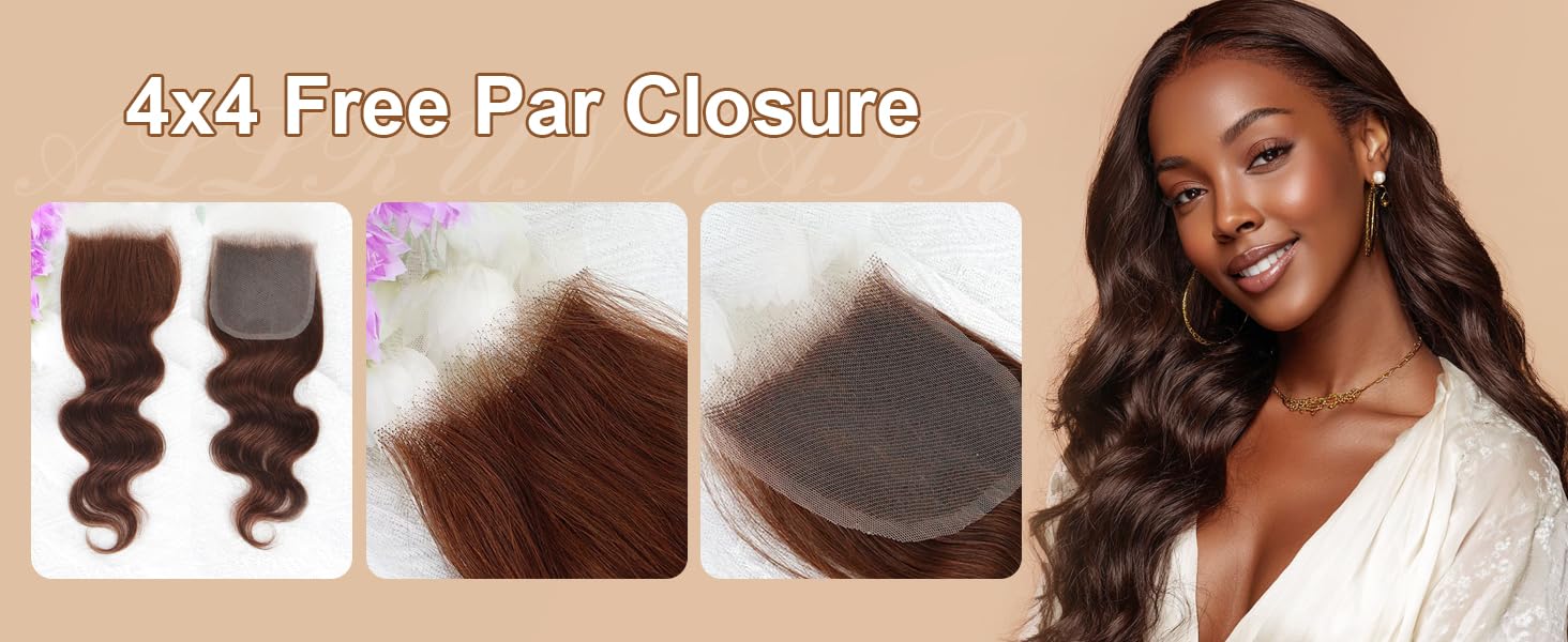 4 by 4 lace closure