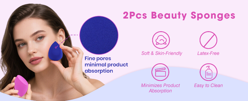 2Pcs Beauty Sponge