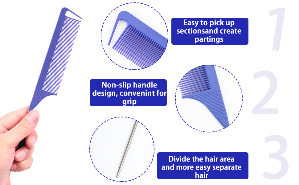 Rat tail comb