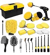 27Pcs Car Detailing Kit, Car Detailing Brush Set, Auto Detailing Drill Brush Set, Car Detailing B...