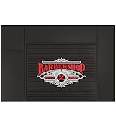 Black Barber Station Mat, Segbeauty 17.7×11.8 inch Barber Tool Mat, Flexible PVC Nonslip Material...