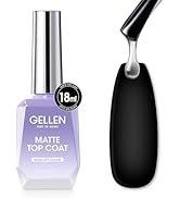 Gellen Matte Top Coat Gel Nail Polish, 18ml Matte No Wipe Top Coat Soak Off Nail Lamp Gel, Seals ...