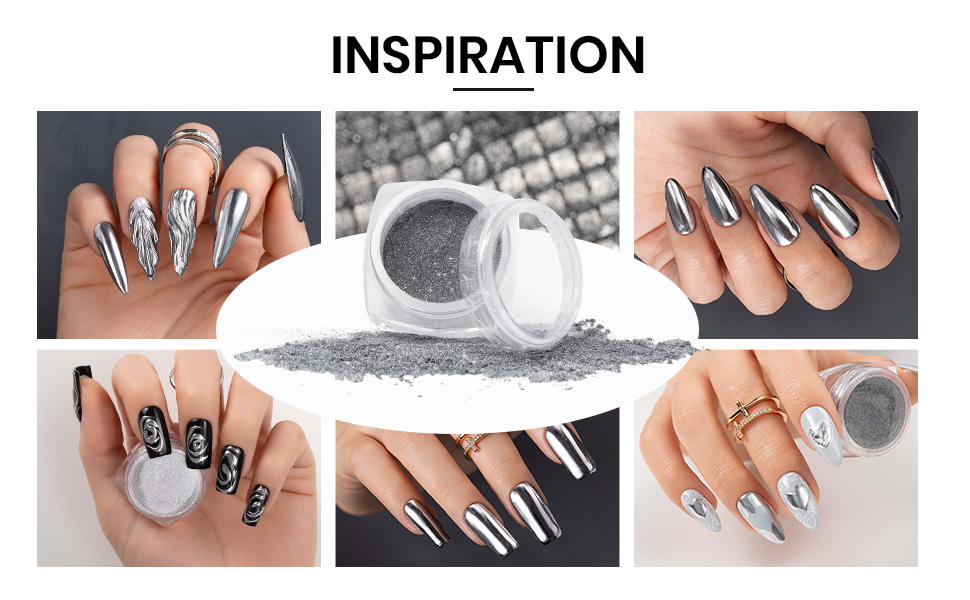 BEETLES Chrome Nail Powder Holographic Effect Nail Glitter Manicure Pigments for Nail Art Design