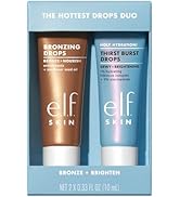 e.l.f. SKIN The Hottest Drops Duo, Holy Hydration! Thirst Burst Drops & Bronzing Drops Skincare S...