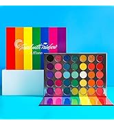 Afflano Rainbow Eyeshadow Palette Matte Shimmer Pressed Glitter, Pigmented Colorful Eye Shadow Pa...
