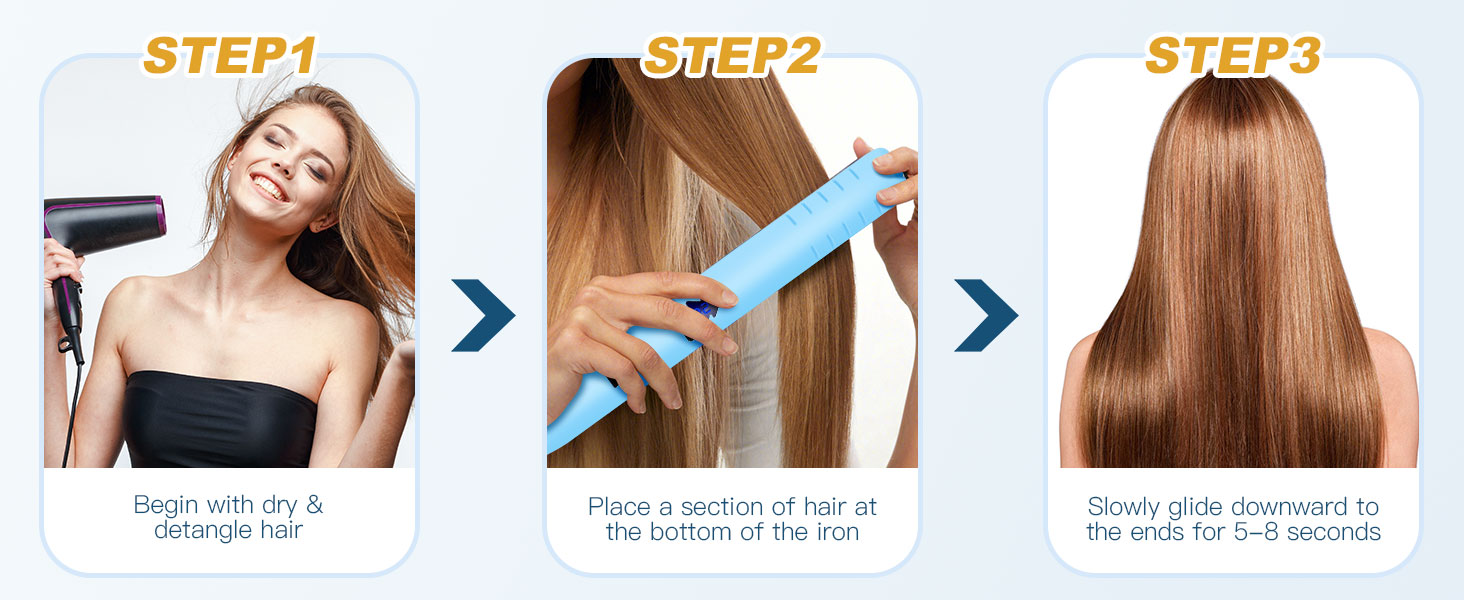Floating Plate Design – Reduces Hair Damage and Improves Heat Contact for Even Styling