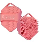 SILKLE Silicone Body Scrubber - Exfoliating Bath Brush and Skin Cleanser - Shower Sponge for Gent...