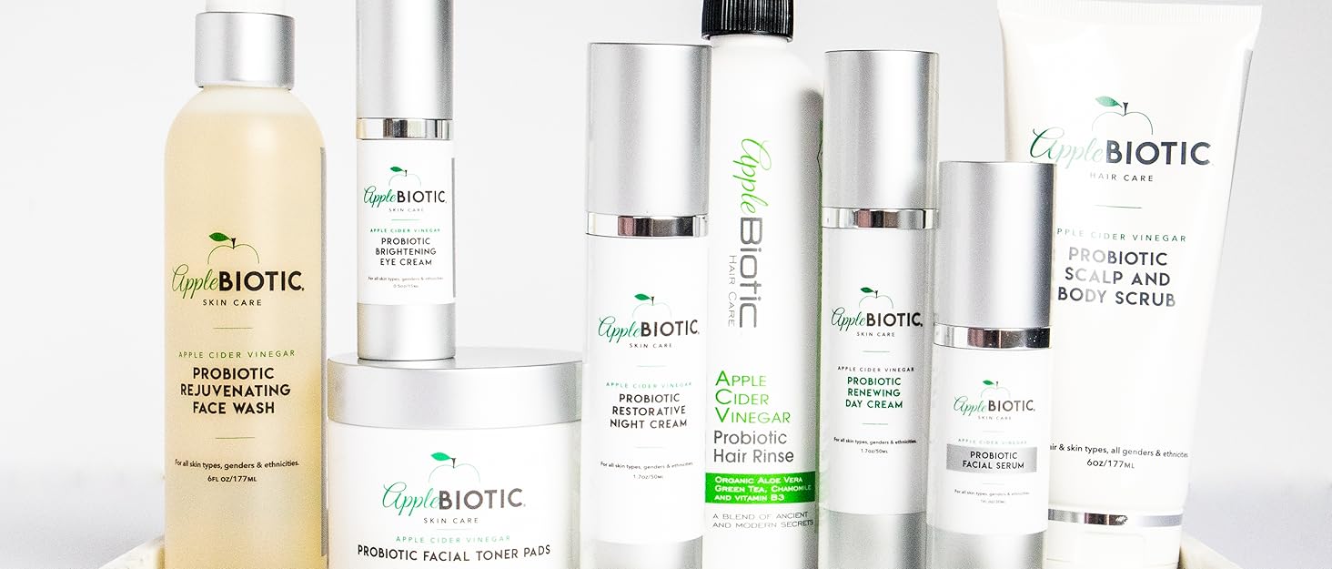 Applebiotic Beauty Care Collection--Cleanser,Toner,Serum,Eye,Day and night Creams,Haircare 