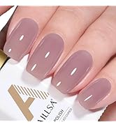 AILLSA Nude Gel Polish Crystal Violet Jelly Gel Nail Polish light Purple Translucent Gel Polish L...