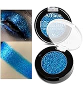 Afflano Sparkly Blue Eyeshadow Single - Long-Lasting Creamy Metallic Blue Eyeshadow, Rich Pigment...