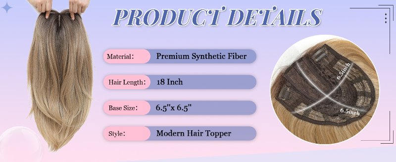hair topper for women  with thinning hair