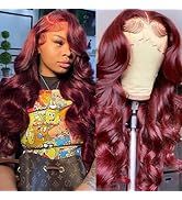 Body Wave 99j Burgundy Lace Front Wigs Human Hair Wear and Go Glueless 99j Burgundy Wig Human Hai...