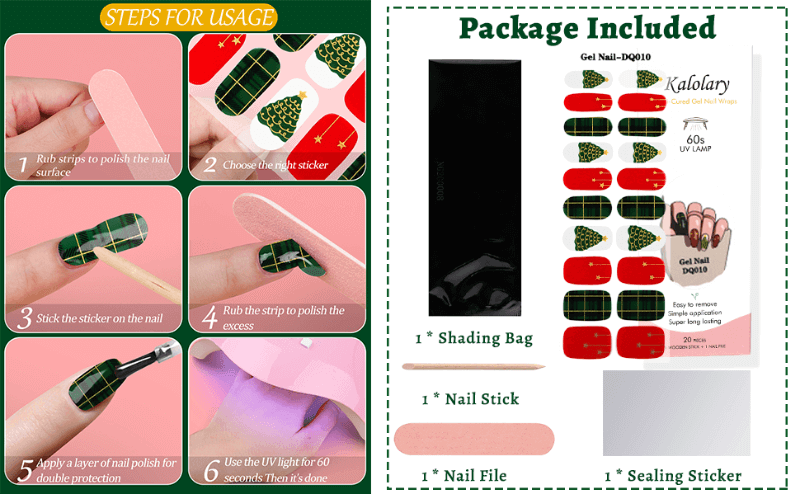 Semi Cured Gel Nail Polish Strips
