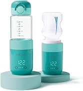NCVI Portable Glass Bottle Warmer for Baby Travel on The Go, Car USB Breastmilk Warmer Battery Po...