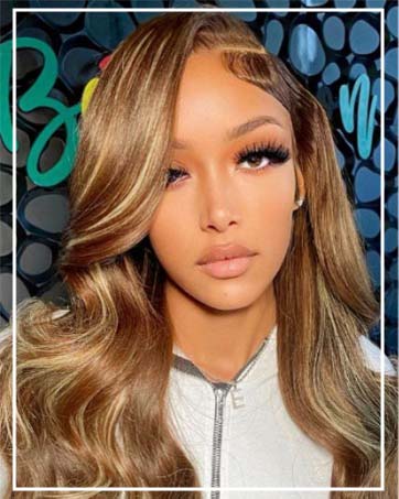 5/27 Ombre Blonde Lace Front Wigs Human Hair with Baby Hair for Women