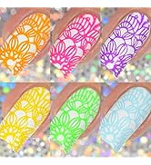 6 Piece Stamping Polish Bundle Opaque in 1 Coat by Twinkled T (Rainbow)