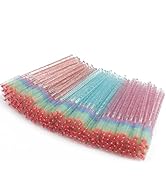 300 PCS Crystal Eyelash Mascara Wands Disposable Lash Brushes for Extensions Spoolie Brush Applic...