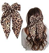 Leopard Hair Clips for Women YEFIUO Bow Hair Ties No Damage Flat Spring Claw Clips Fall Winter Fa...