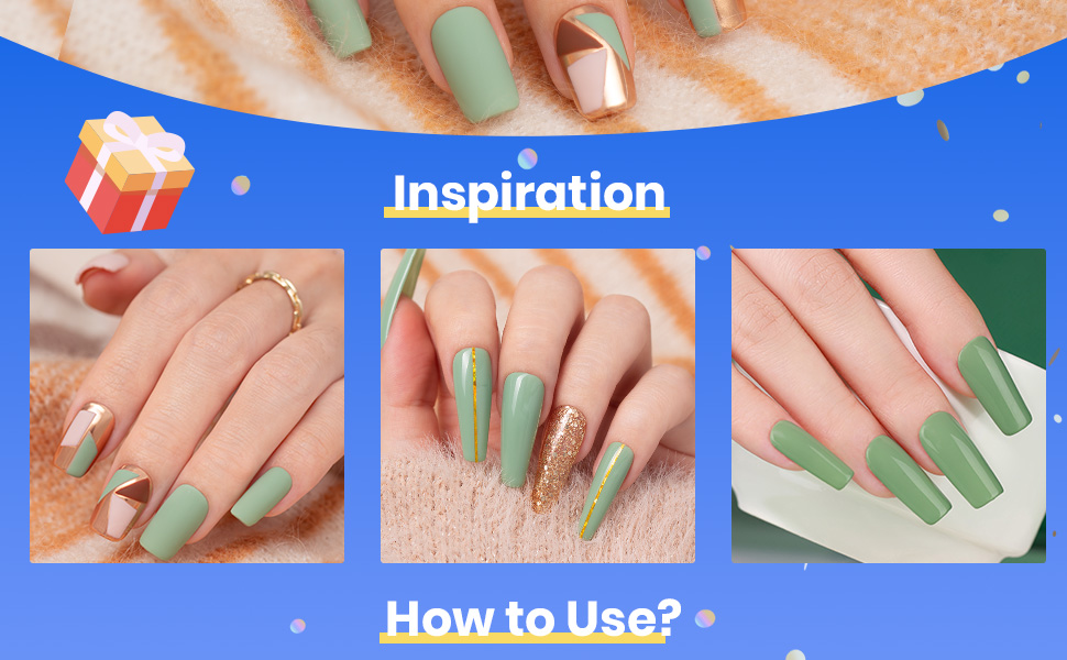GREEN WINTER GEL NAIL POLISH