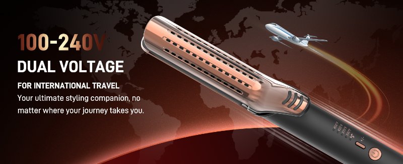 Dual Voltage 360° Airflow Styler Curling Iron curling wand flat iron