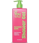 BeYoutiful Coconut Lime Moisturizing Body Wash, Balancing Hydrating Shower Gel, Cruelty Free Natu...